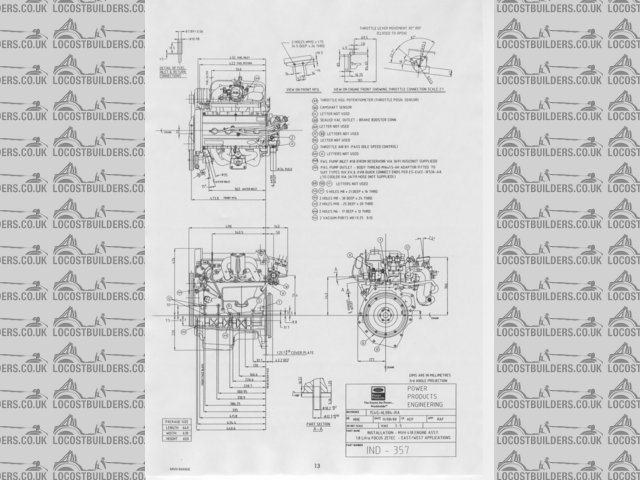 Zetec scale drawing